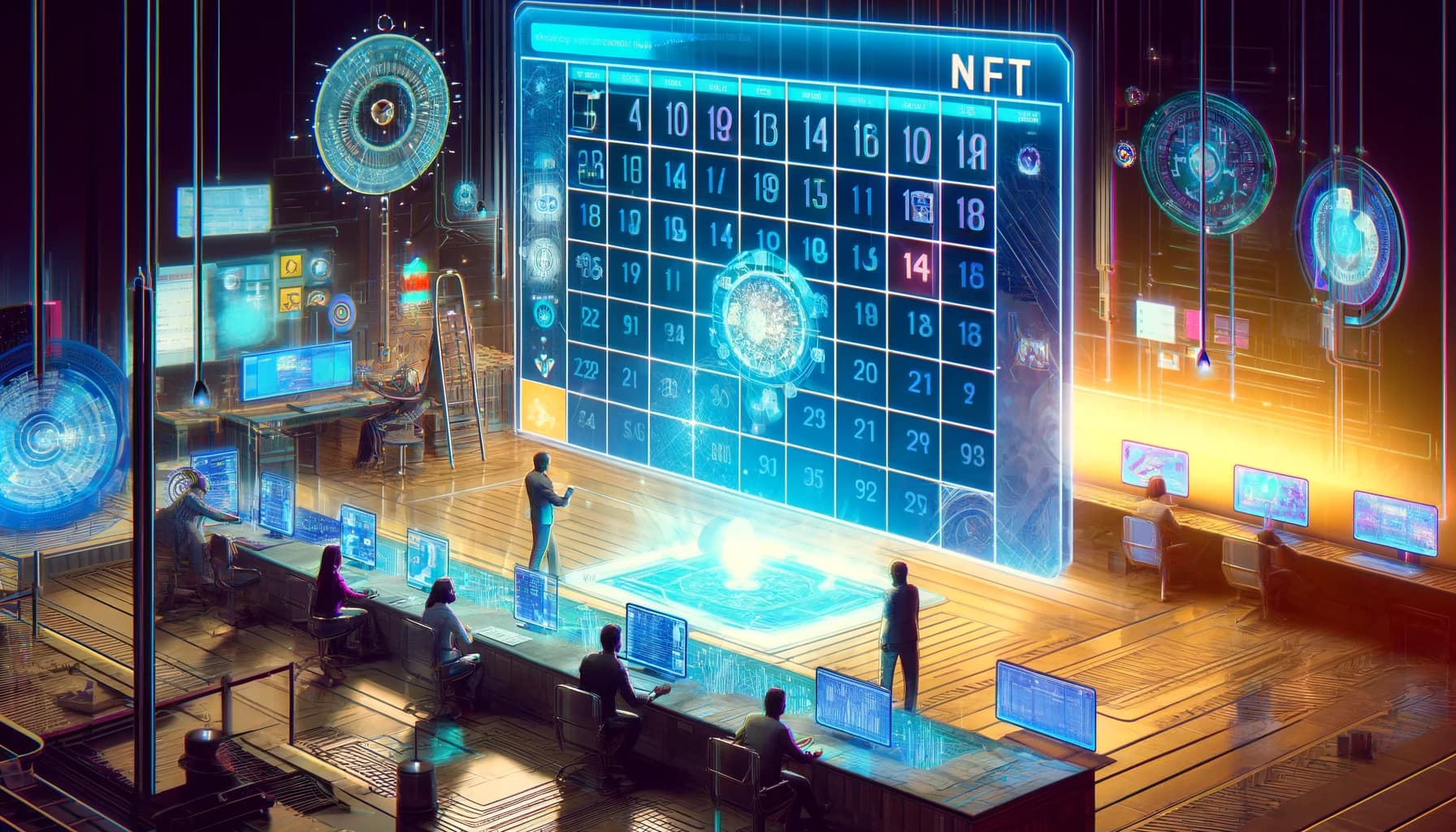 digital calendar on a stage in front of an audience